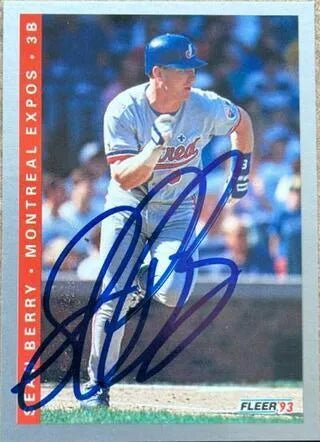Sean Berry Signed 1993 Fleer Baseball Card - Montreal Expos