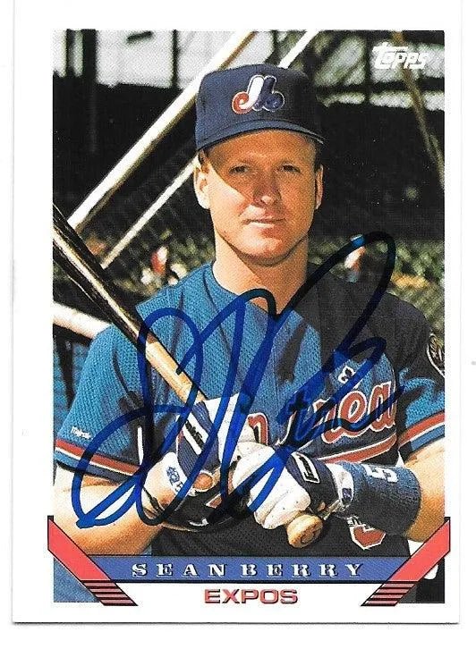 Sean Berry Signed 1993 Topps Baseball Card - Montreal Expos