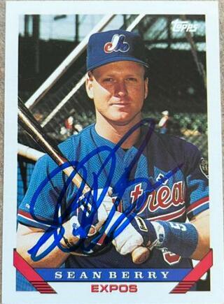 Sean Berry Signed 1993 Topps Baseball Card - Montreal Expos - PastPros