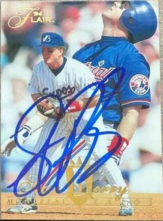 Sean Berry Signed 1994 Flair Baseball Card - Montreal Expos