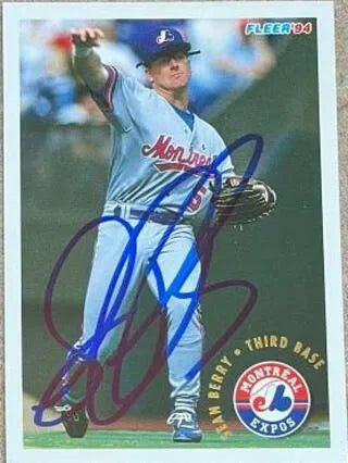 Sean Berry Signed 1994 Fleer Baseball Card - Montreal Expos