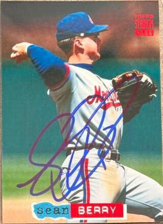 Sean Berry Signed 1994 Stadium Club Baseball Card - Montreal Expos - PastPros
