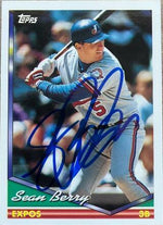 Sean Berry Signed 1994 Topps Baseball Card - Montreal Expos - PastPros