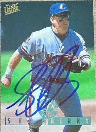 Sean Berry Signed 1995 Fleer Ultra Baseball Card - Montreal Expos