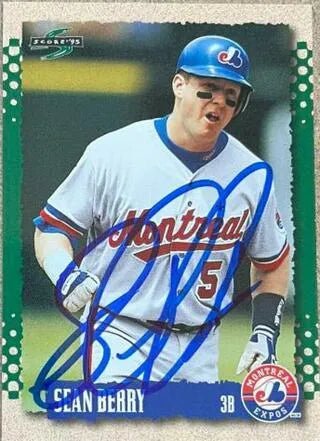 Sean Berry Signed 1995 Score Baseball Card - Montreal Expos