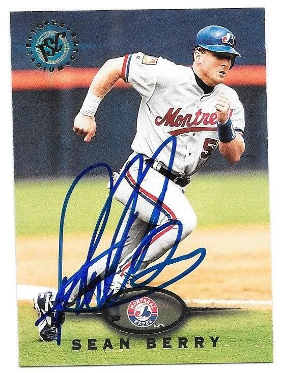 Sean Berry Signed 1995 Stadium Club Baseball Card - Montreal Expos