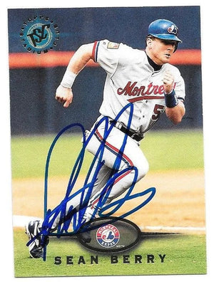 Sean Berry Signed 1995 Stadium Club Baseball Card - Montreal Expos