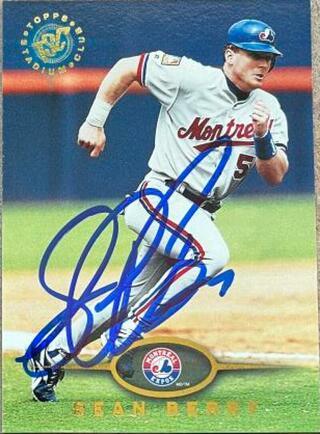 Sean Berry Signed 1995 Stadium Club Baseball Card - Montreal Expos - PastPros