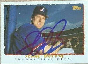 Sean Berry Signed 1995 Topps Baseball Card - Montreal Expos