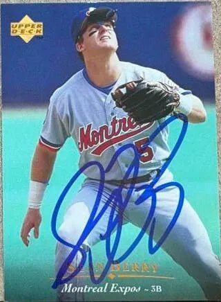 Sean Berry Signed 1995 Upper Deck Baseball Card - Montreal Expos