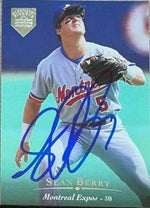 Sean Berry Signed 1995 Upper Deck Electric Diamond Baseball Card - Montreal Expos