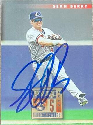 Sean Berry Signed 1996 Donruss Baseball Card - Montreal Expos - PastPros