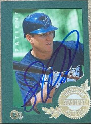 Sean Berry Signed 1996 E-Motion XL Baseball Card - Houston Astros - PastPros