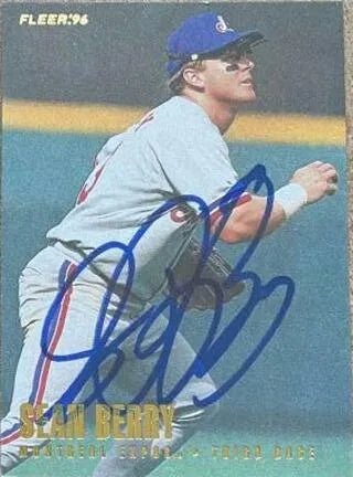 Sean Berry Signed 1996 Fleer Baseball Card - Montreal Expos
