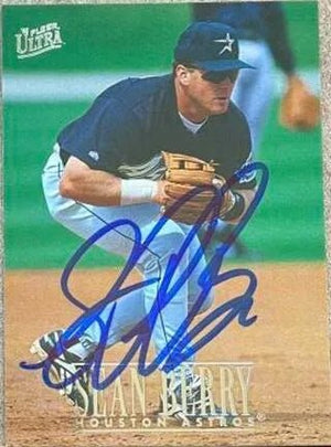 Sean Berry Signed 1996 Fleer Ultra Baseball Card - Houston Astros