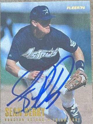 Sean Berry Signed 1996 Fleer Update Baseball Card - Houston Astros - PastPros