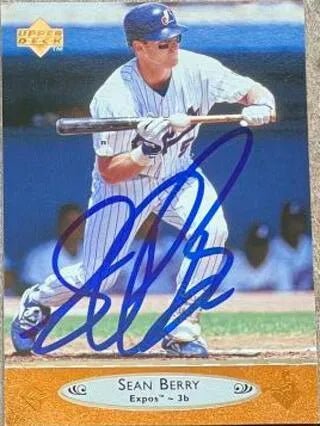 Sean Berry Signed 1996 Upper Deck Baseball Card - Montreal Expos