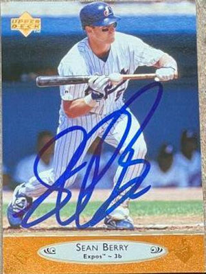 Sean Berry Signed 1996 Upper Deck Baseball Card - Montreal Expos - PastPros