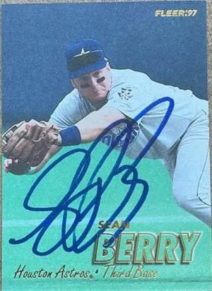 Sean Berry Signed 1997 Fleer Baseball Card - Houston Astros
