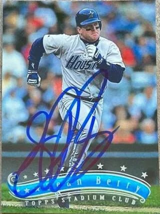 Sean Berry Signed 1997 Stadium Club Baseball Card - Houston Astros