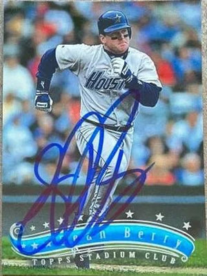 Sean Berry Signed 1997 Stadium Club Baseball Card - Houston Astros