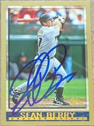 Sean Berry Signed 1998 Topps Baseball Card - Houston Astros