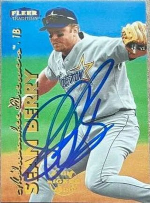 Sean Berry Signed 1999 Fleer Tradition Baseball Card - Houston Astros