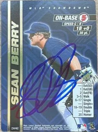Sean Berry Signed 2000 MLB Showdown Unlimited Baseball Card - Milwaukee Brewers