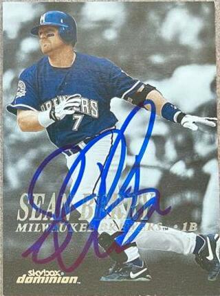Sean Berry Signed 2000 Skybox Dominion Baseball Card - Milwaukee Brewers - PastPros