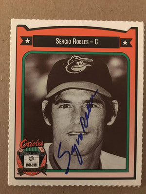 Sergio Robles Signed 1991 Crown Baseball Card - Baltimore Orioles