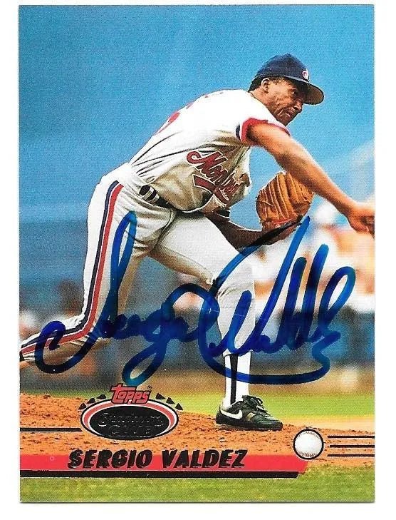 Sergio Valdez Signed 1993 Stadium Club Baseball Card - Montreal Expos