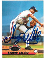 Sergio Valdez Signed 1993 Stadium Club Baseball Card - Montreal Expos - PastPros