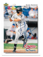Shane Andrews Signed 1992 Upper Deck Minors Baseball Card - Montreal Expos - PastPros
