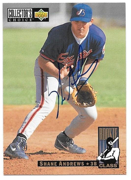 Shane Andrews Signed 1994 Collector's Choice Baseball Card - Montreal Expos - PastPros