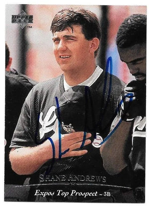 Shane Andrews Signed 1995 Upper Deck Minors Baseball Card - Montreal Expos