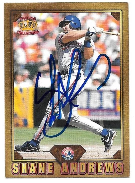 Shane Andrews Signed 1997 Pacific Prisms - Gems of the Diamond Baseball Card - Montreal Expos