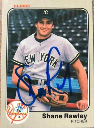 Shane Rawley Signed 1983 Fleer Baseball Card - New York Yankees - PastPros