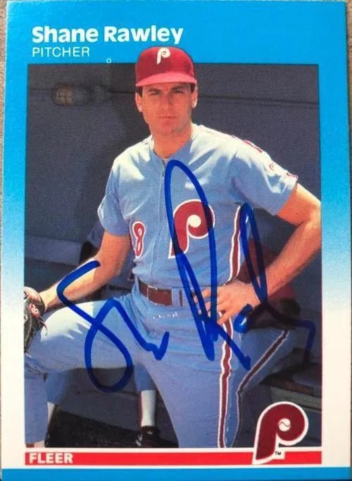 Shane Rawley Signed 1987 Fleer Baseball Card - Philadelphia Phillies