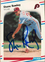 Shane Rawley Signed 1988 Fleer Baseball Card - Philadelphia Phillies - PastPros