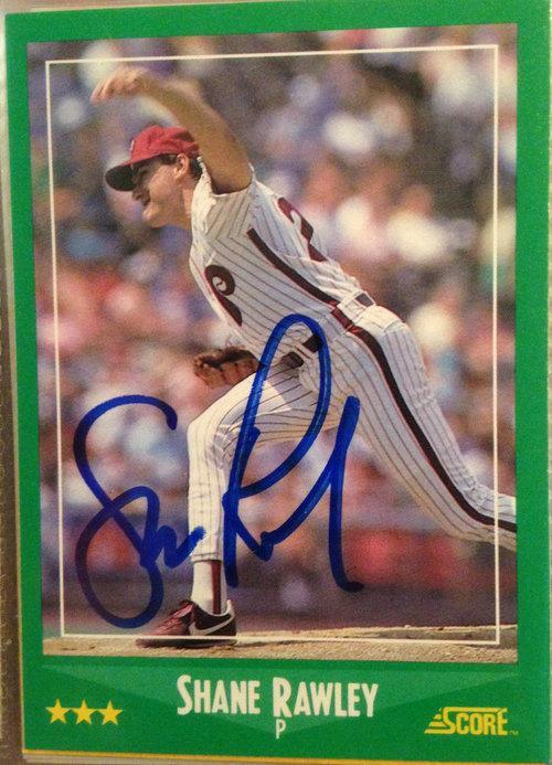 Shane Rawley Signed 1988 Score Baseball Card - Philadelphia Phillies - PastPros