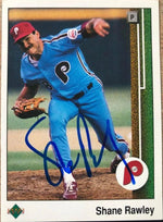 Shane Rawley Signed 1989 Upper Deck Baseball Card - Philadelphia Phillies