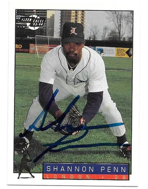 Shannon Penn Signed 1993-94 Fleer Excel Baseball Card - London Tigers - PastPros
