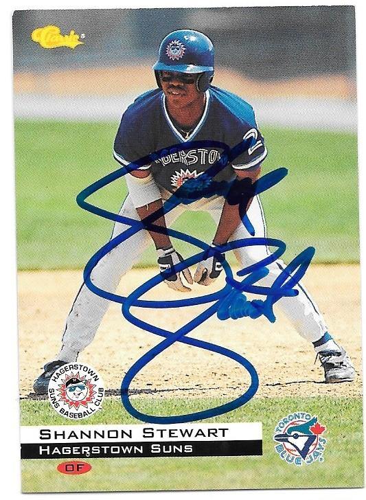 Shannon Stewart Signed 1994 Classic Baseball Card - Hagerstown Suns - PastPros