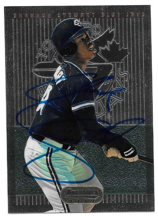 Shannon Stewart Signed 1995 Bowman's Best Baseball Card - Toronto Blue Jays - PastPros