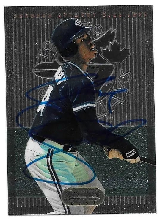 Shannon Stewart Signed 1995 Bowman's Best Baseball Card - Toronto Blue Jays