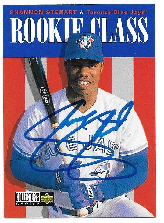 Shannon Stewart Signed 1996 Collector's Choice Baseball Card - Toronto Blue Jays - PastPros