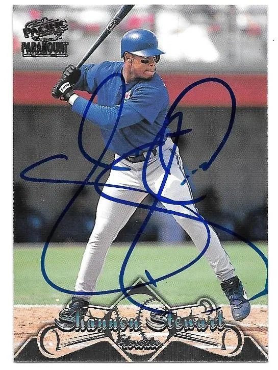 Shannon Stewart Signed 1998 Pacific Paramount Baseball Card - Toronto Blue Jays
