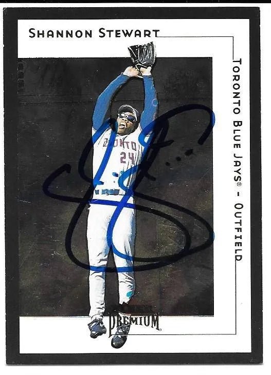 Shannon Stewart Signed 2001 Fleer Premium Baseball Card - Toronto Blue Jays