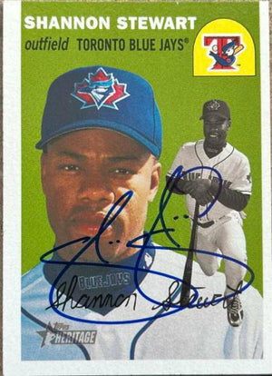 Shannon Stewart Signed 2003 Topps Heritage Baseball Card - Toronto Blue Jays - PastPros
