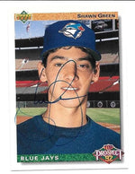 Shawn Green Signed 1992 Upper Deck Baseball Card - Toronto Blue Jays